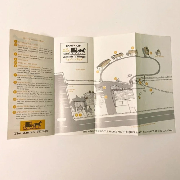 Vintage  The Amish Village Strasburg Pennsylvania Travel Brochure Souvenir - Picture 3 of 10